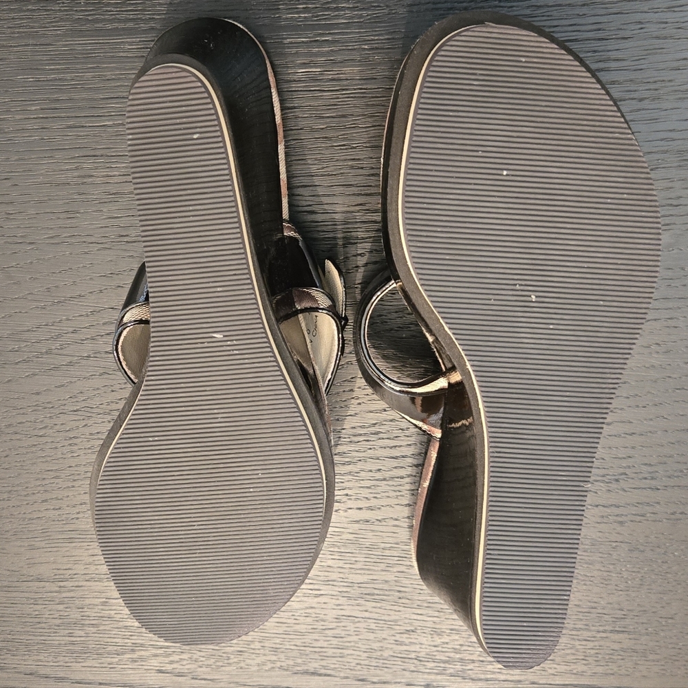 Coach Women's Brown and Black Sandals - Picture 4 of 4